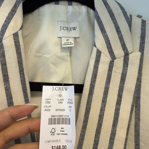 Blue and white J.Crew blazer size 2 new with tags NWT
